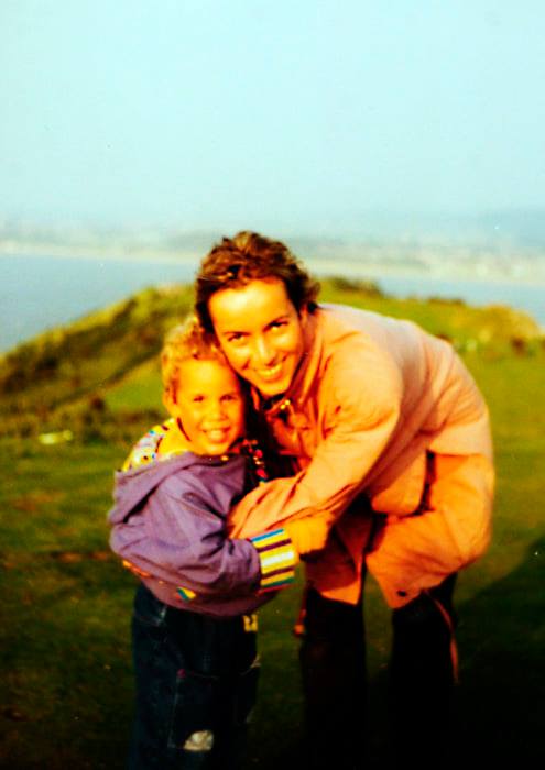 Lars as a kid with his mother on holidays, an early chapter in Lars’ inspiring journey.”